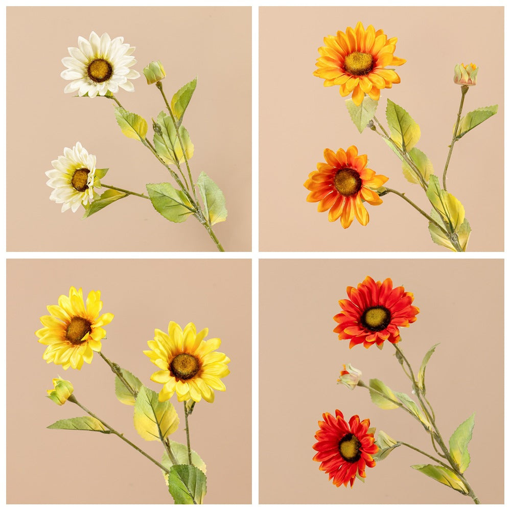 Realistic Sunflower Home Decor - Artificial Sugi Sunflower Arrangement for Weddings and Celebrations - Perfect for Year-Round Decoration (Model MW78003)