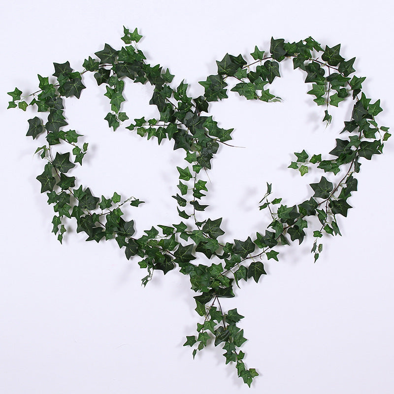 Lifelike Artificial Ivy Green Leaves – 2M Indoor Decorative Potted Plant with Creative Sweet Potato Vine for Stunning Wall Décor