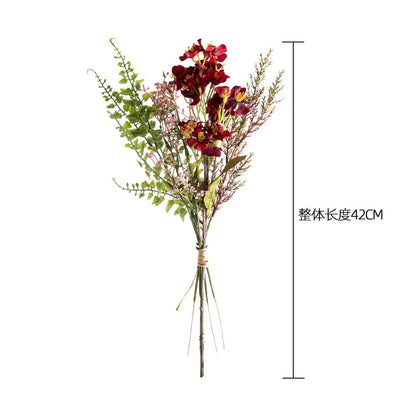 Stunning Artificial Flower Bouquet with Smilax - Perfect for Home Décor, Weddings, Handheld Bouquets, Aisle Decor, and Floral Walls - Model MW24832