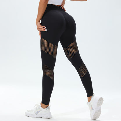 6 Colors Breathable Peach Butt Seamless Yoga Pants Women's Running Leggings for Comfort Performance