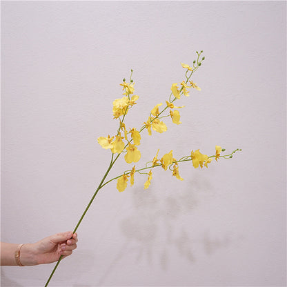 Luxury Touch Realistic Moisture-Resistant Dancing Orchid Artificial Flower Decoration - Perfect for Weddings, Home Decor, and Photography Props