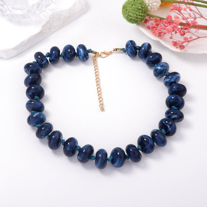 Personalized Colorful Macaron Beaded Necklace for Women - Perfect for Spring/Summer Vacation Vibes, Trendy Jewelry Accessory