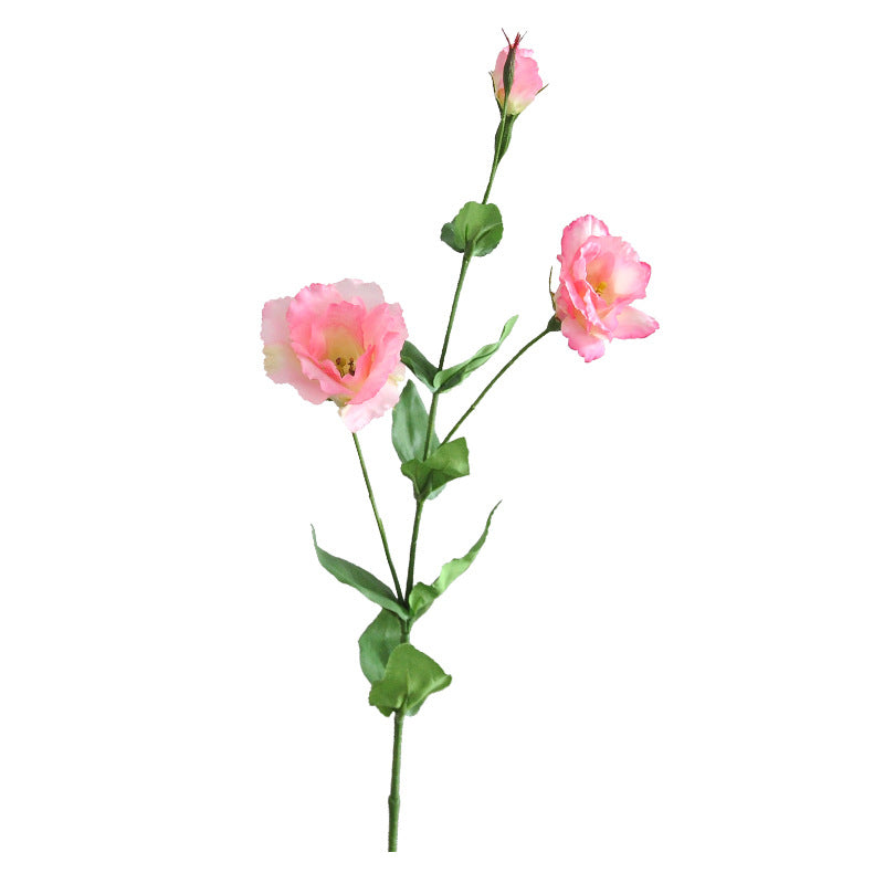 Stunning 4-Head Faux Eustoma Flowers - Perfect for Home Décor, Living Room Accents, Wedding Decorations, and Event Arrangements | Lifelike Artificial Bouquet for Lasting Beauty