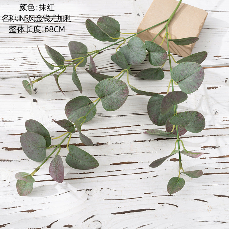 Elegant INS Scandinavian Eucalyptus Faux Money Plant for Home Décor - Perfect for Weddings and Special Events - Lush Greenery Wall Decoration – MW34551