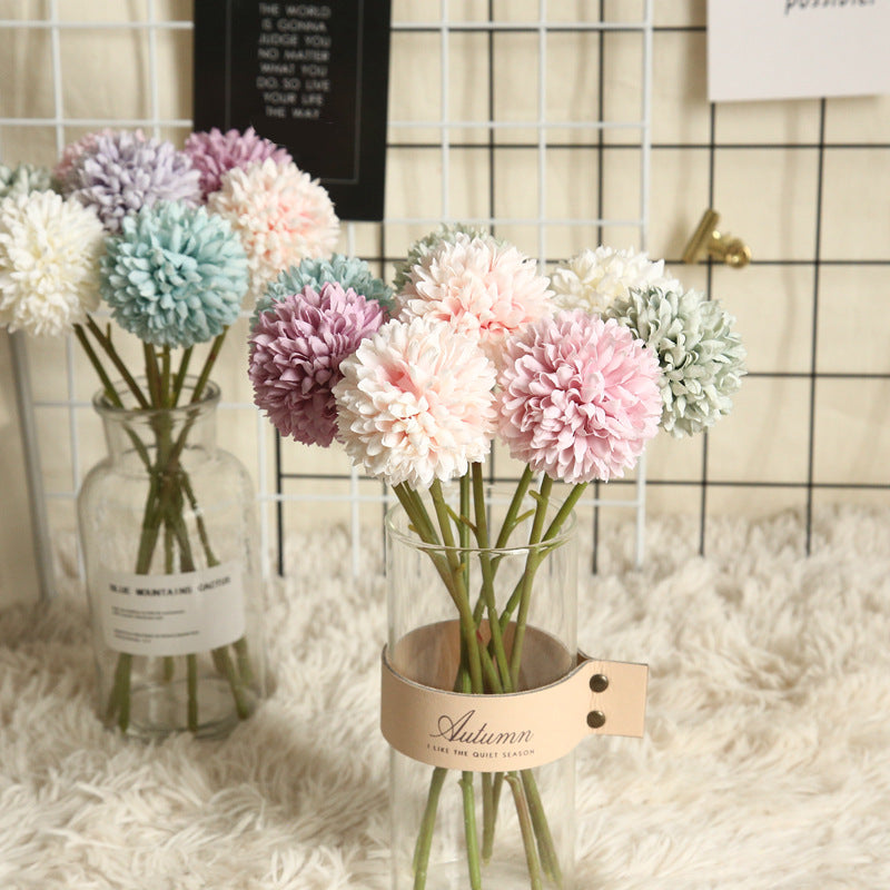 Stunning INS-Style Dandelion Artificial Flower Decoration for Weddings - Beautiful Faux Floral Wall Roses - Perfect for Home Decor and Event Styling - Model MW15192