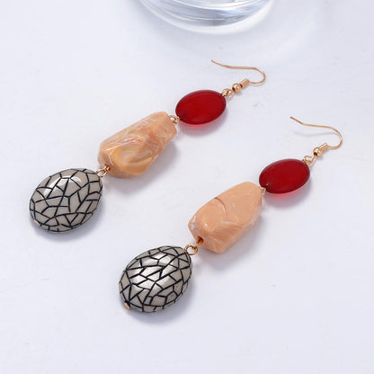 Bohemian Vintage Geometric Beaded Tassel Drop Earrings - Unique & Versatile Accessory for Every Occasion