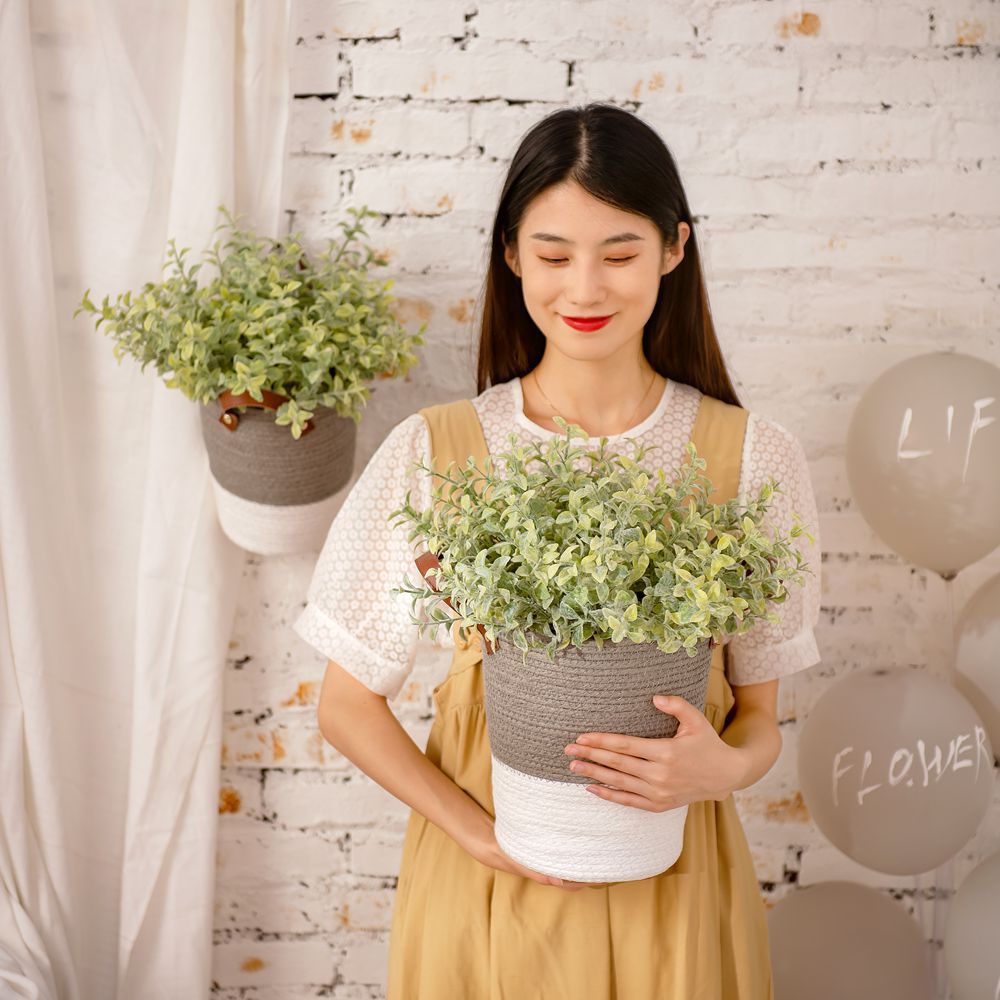 Realistic Eucalyptus and Hairy Cucumber Grass Faux Floral Arrangement for Wedding Decor - GF16294A