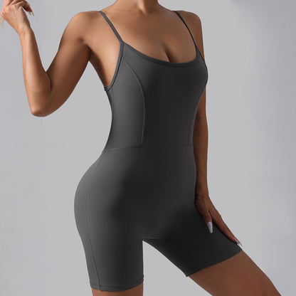 One Piece Yoga Bodysuit with Built In Bra Comfortable Activewear with Shorts for Optimal Movement and Support