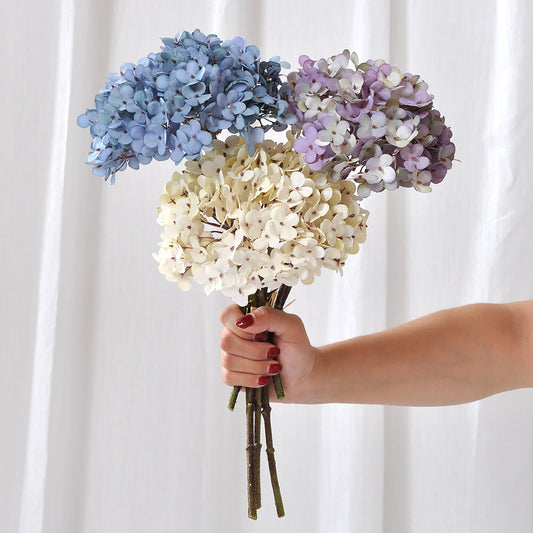 Realistic Hydrangea Silk Flowers for Home Decor – Perfect for Wedding Arrangements and Event Decorations | Beautiful Handcrafted Faux Floral Designs