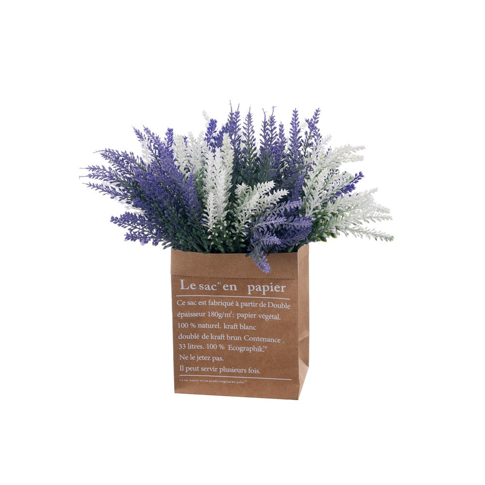 Realistic Lavender Faux Flower Arrangement - Elegant Green Plant Décor for Weddings and Events | INS Style Home Accents PJ1020