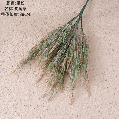 Stunning INS-Style Decorative Dogtail Grass - Realistic Faux Floral Arrangement for Weddings & Home Décor - Versatile Green Plant Craft - Model MW73781