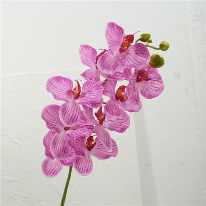 Realistic 9-Head Orchid Simulation Flowers - Perfect for Home Decor, Window Display, and Wedding Arrangements