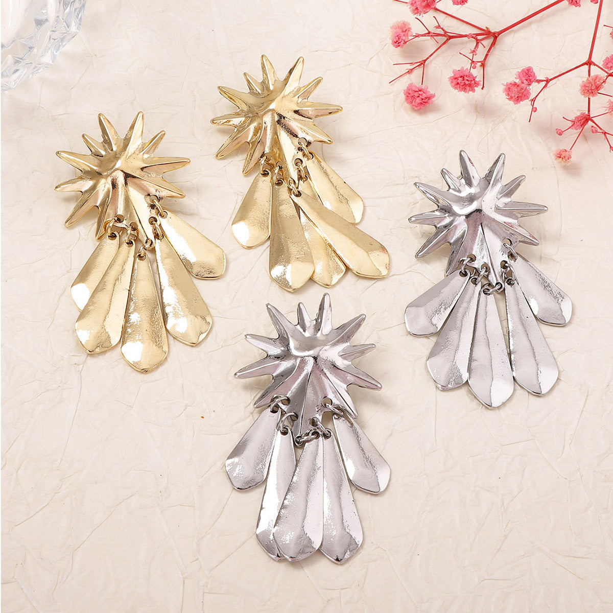 Chic Luxury-Inspired Geometric Tassel Earrings for Women – Unique Minimalist Design Perfect for Any Occasion