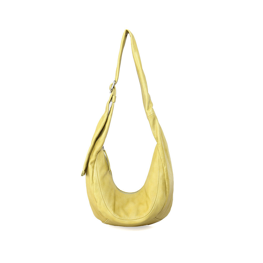 Women's Genuine Leather Crossbody Bag Minimalist Design for Commuting and Everyday Use