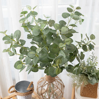 Elegant INS Scandinavian Eucalyptus Faux Money Plant for Home Décor - Perfect for Weddings and Special Events - Lush Greenery Wall Decoration – MW34551