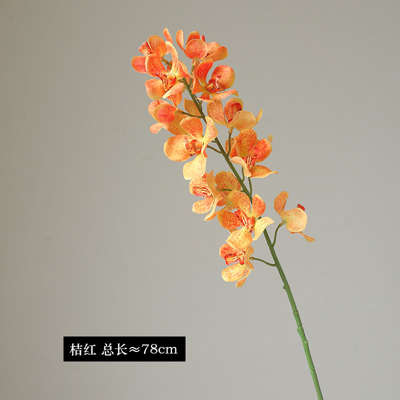 Lifelike East Asian Orchid Plant - Single Stem Artificial Flower for Home Décor, Weddings, and Hotel Arrangements