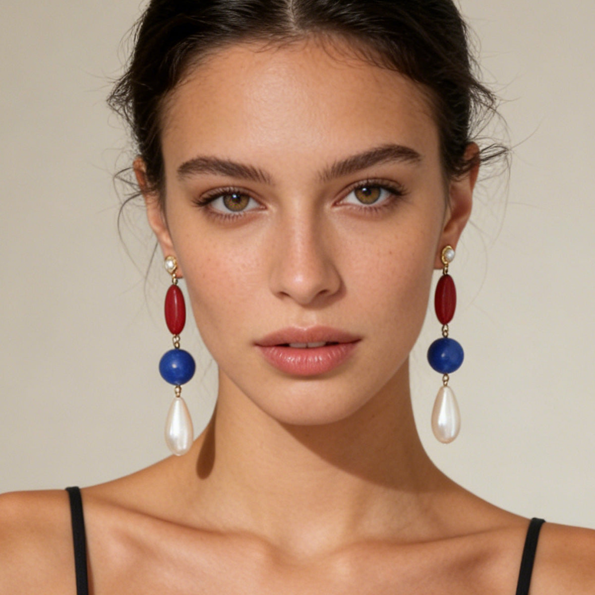 Elegant Baroque-Inspired Minimalist Pearl Bead Tassel Long Drop Earrings - Versatile Artistic Jewelry for Women