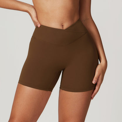 Eco Friendly Recycled High Waisted Yoga Shorts for Women Comfortable and for Running Gym Workouts