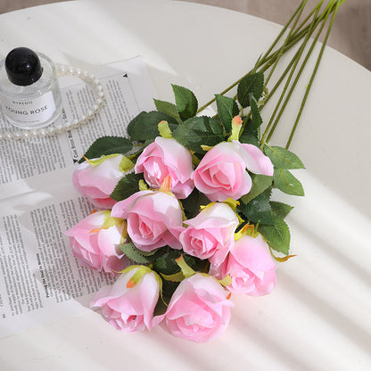 Snow Mountain Rose Artificial Flowers - Realistic Silk Flower Arrangements for Home Decor, Living Room Accents, Wedding Decorations, and Elegant Bouquets