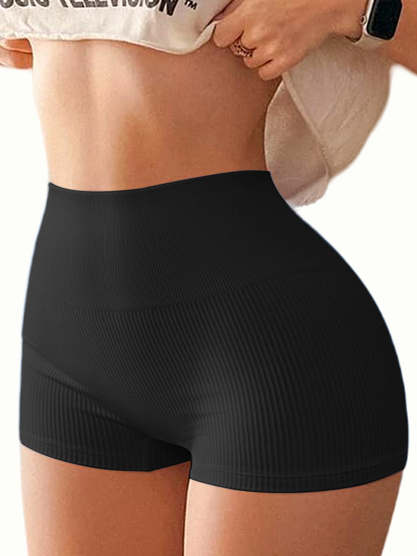 High Waisted Women's Compression Shorts for Tummy Control and Butt Enhancement for Yoga Fitness and Everyday Comfort