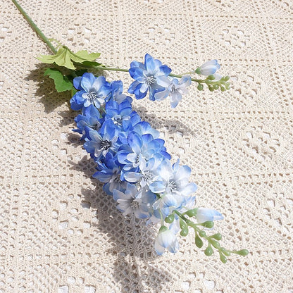 Vibrant Faux Delphinium Flowers & Soft Spring-Like Bird Flowers - Perfect for Home Decor, Wedding Venues, and Model Room Styling