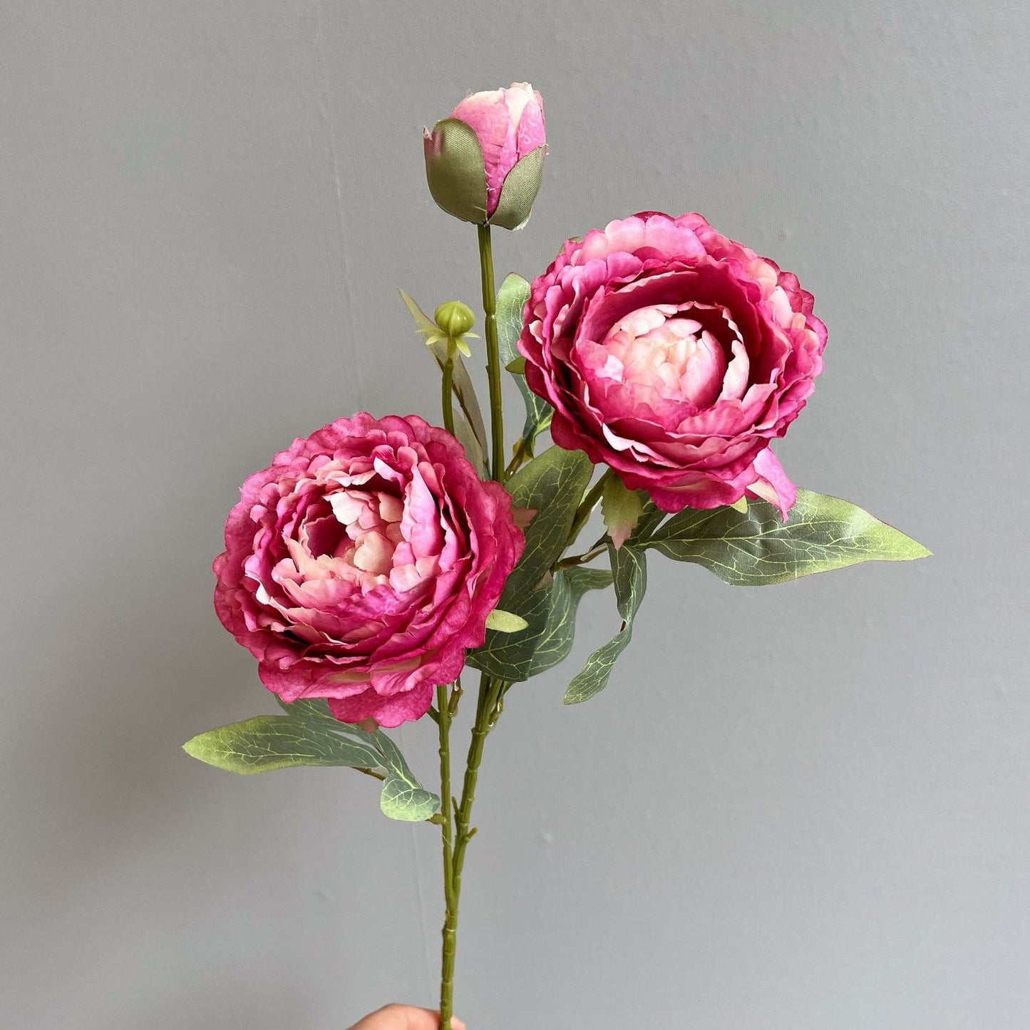 Realistic 3-Head Peony Artificial Flowers – Stunning Faux Floral Decor for Home, Photography Props, and Soft Furnishings