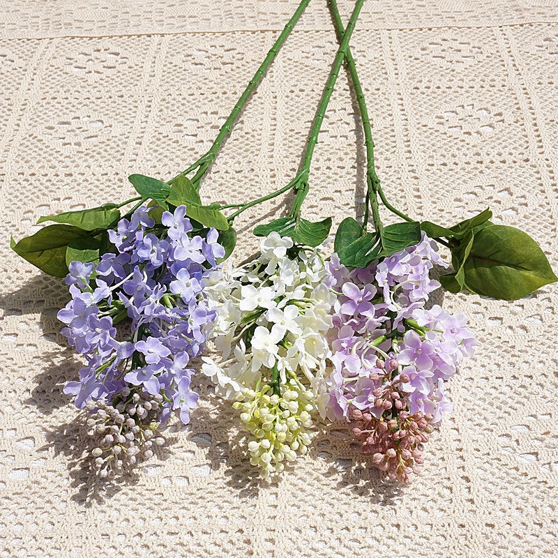 Lifelike Purple Lilac Artificial Flower Stem - Perfect for Home Decor, Weddings, Hotels, and Event Styling