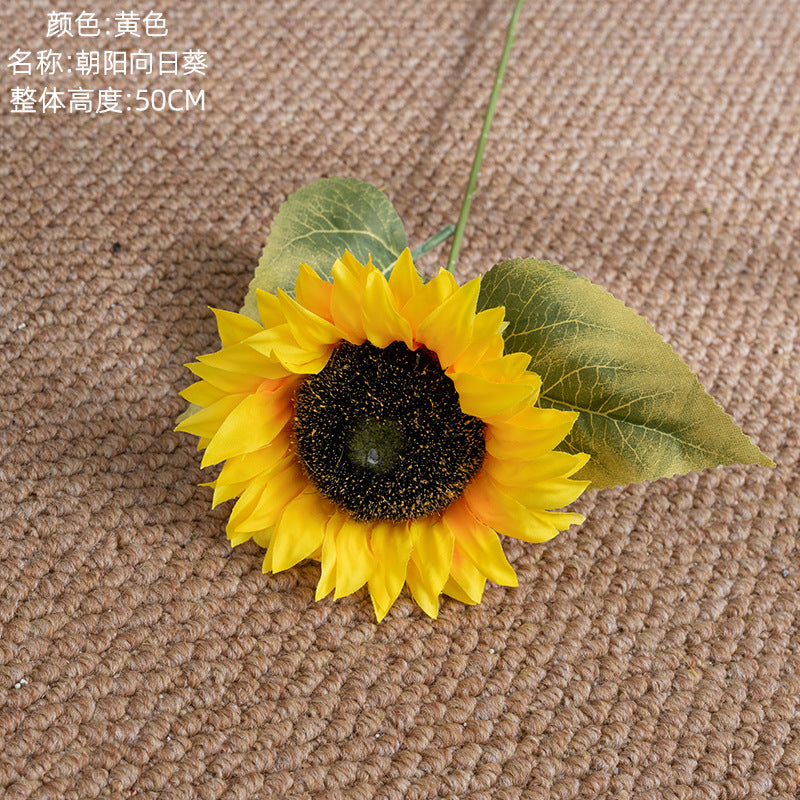 Realistic Sunflower Artificial Flowers - Stunning Silk Plant Décor for Weddings, Home, and Events | Trending INS Style CL15100