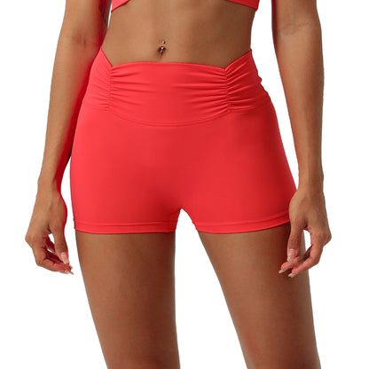 Wrinkle Free High Waisted Butt Lifting Yoga Shorts Seamless Design for Running and Gym Workouts for All Day Comfort and Style