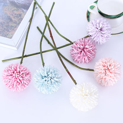 Realistic Single-Head Dandelion Ball Flower—Charming Faux Flower Pot for Weddings and Home Decor, Perfect for Unique Floral Arrangements