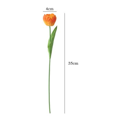 Quality Mini PU Tulip Floral Arrangement – Realistic Looking Faux Tulips for Home Decor, Weddings, and Events