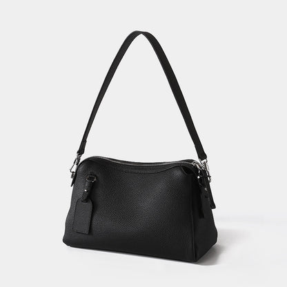 Grain Leather Pillow Bag Minimalist Design Versatile Handheld Shoulder Carry Spacious Capacity Authentic Leather Crossbody Bag for Everyday Use