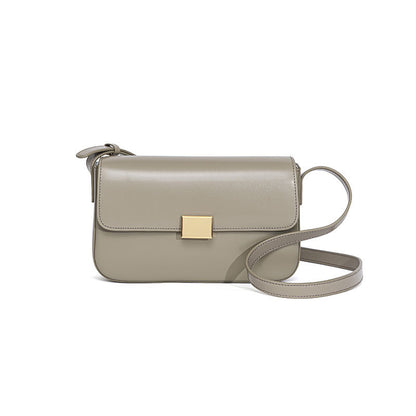 Elegant Candy Colored Luxury Women's Leather Shoulder Bag Versatile Small Square Crossbody Purse for Every Occasion