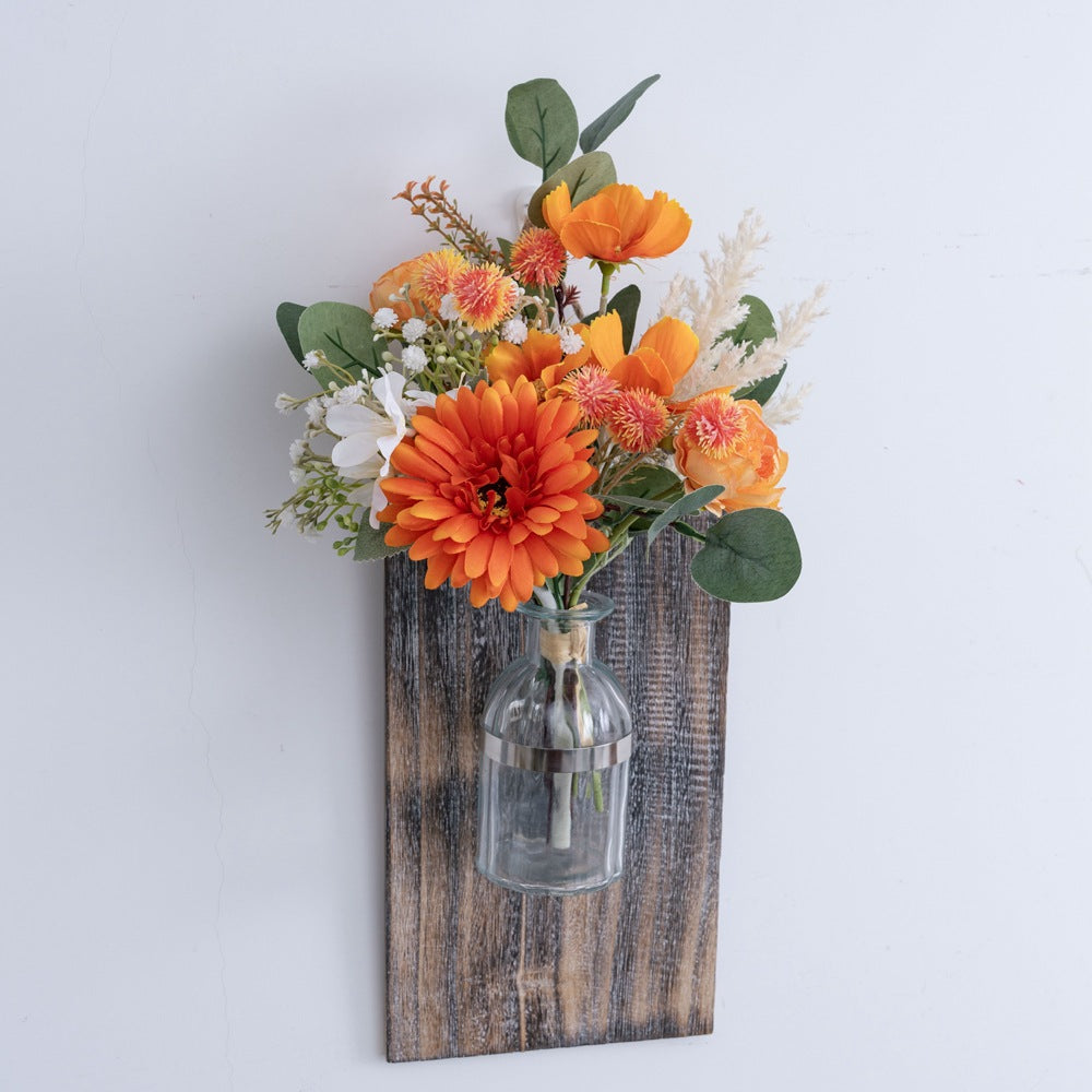 Charming Ice-Orange Floral Journal: Elegant Artificial Flower Bouquet for Home Décor, Wedding Decorations, and Stylish Wall Art - Beautiful Rose Design CF01409