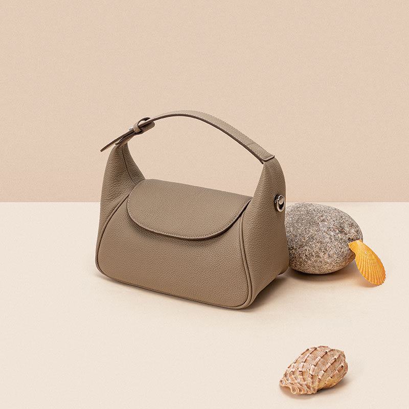 Luxury Genuine Grain Leather Limited Edition Tote Bag Pillow Design Handbag for Women Versatile Shoulder and Crossbody Use