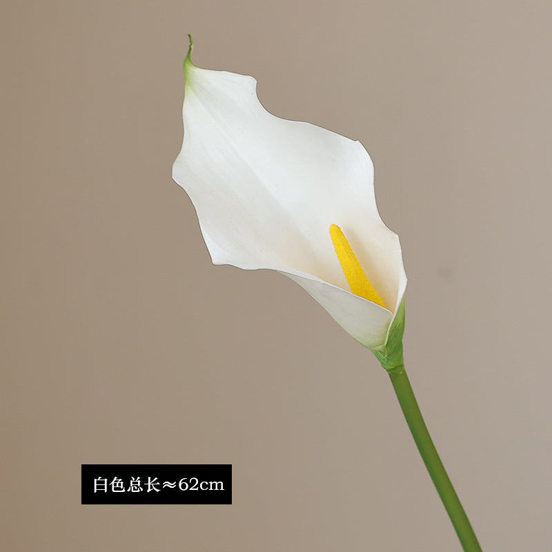 Realistic EVA Calla Lily Faux Flowers - Soft Touch Wedding Bouquet & Elegant Home Décor