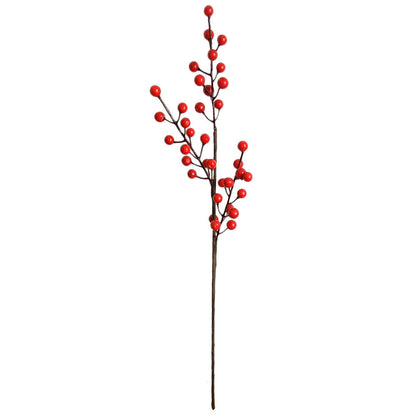 Lifelike Wedding Decor Artificial Red Winterberry & Holly Berries - Perfect for Christmas and Festive Celebrations - MW36893