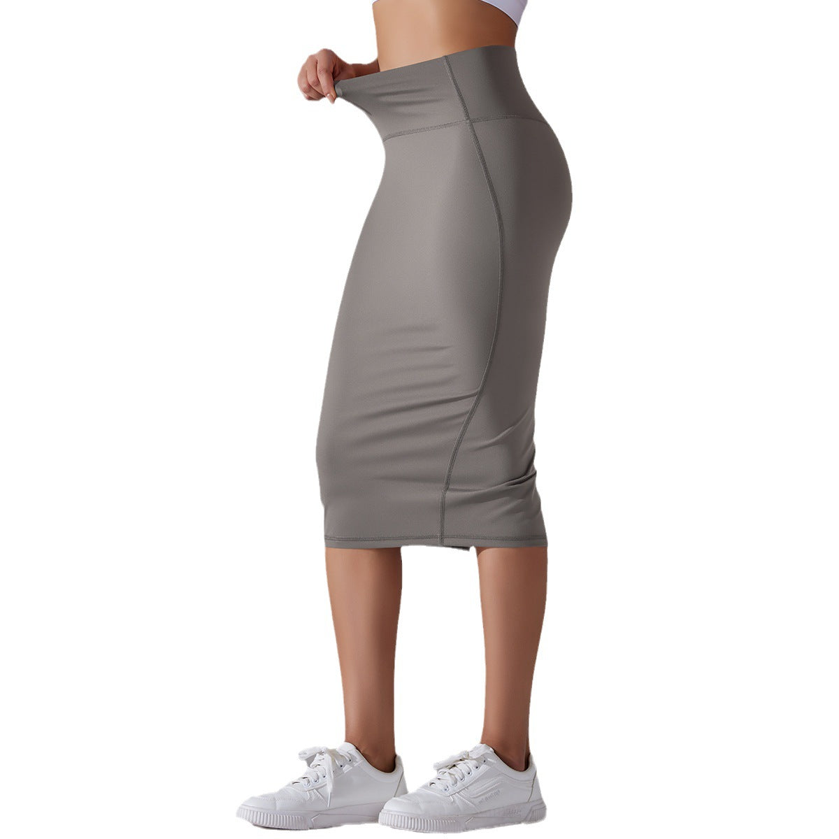 High Waisted Bodycon Midi Skirt for Women Comfortable Stretchy and Breathable Split Yoga Skirt for Casual and Athletic Wear