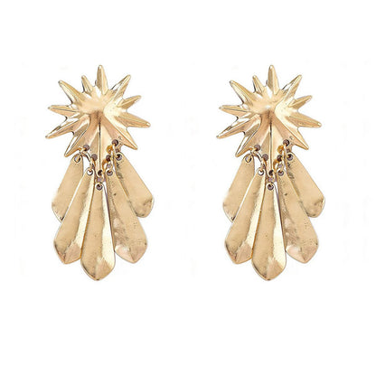 Chic Luxury-Inspired Geometric Tassel Earrings for Women – Unique Minimalist Design Perfect for Any Occasion