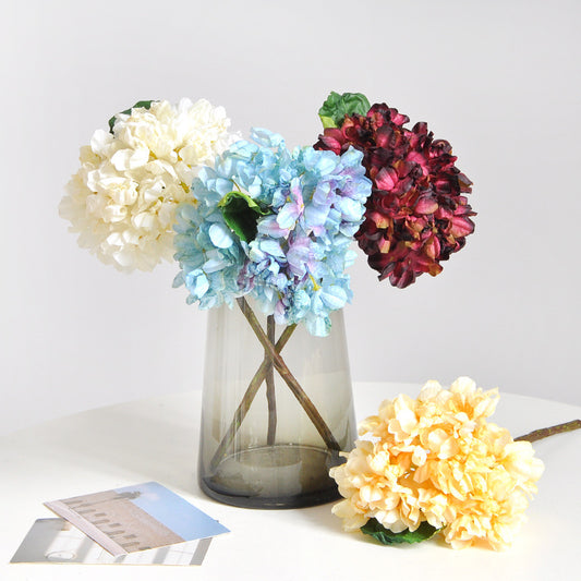 Vintage-Inspired Faux Hydrangea Flower for Elegant Home Decor | Stunning European Style Decor with Autumn Color Palette | Ideal for Artful Oil Paintings and Flawless Floral Arrangements