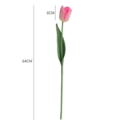 Luxury Realistic Touch Moisture-Resistant Single Stem Tulip – Elegant Home Dining Table Decoration & Perfect Floral Arrangement for Weddings and Special Events