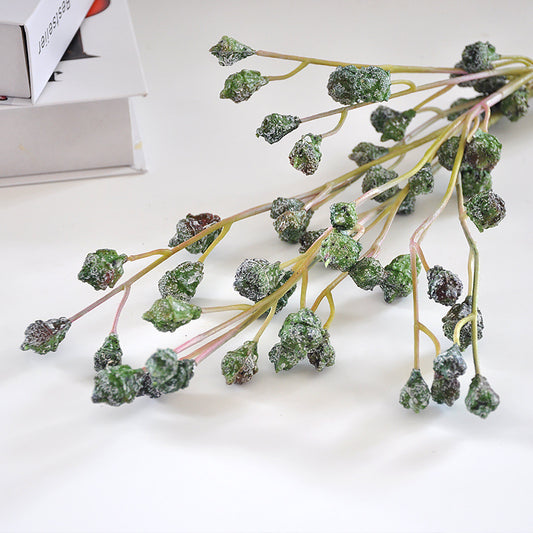 Realistic Eucalyptus Fruit Decorative Faux Flower Stem - Long Branch Eucalyptus Arrangement for Home Décor, Living Room Centerpiece, and Floral Vase Accents