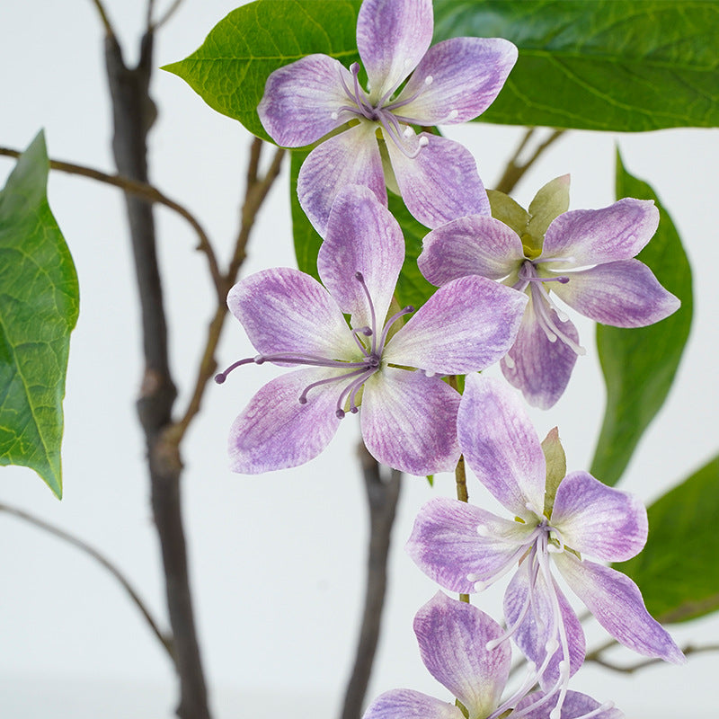 High-Quality Faux Wisteria and Jasmine Trees - Lifelike Large Potted Plants for Home Decor, Vibrant Indoor and Outdoor Floral Displays