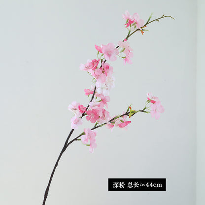 2-Pronged Peach Blossom Artificial Flowers - Stunning Photo Prop for Outdoor Decoration, Perfect for Ceiling Decor and Scenic Backdrops