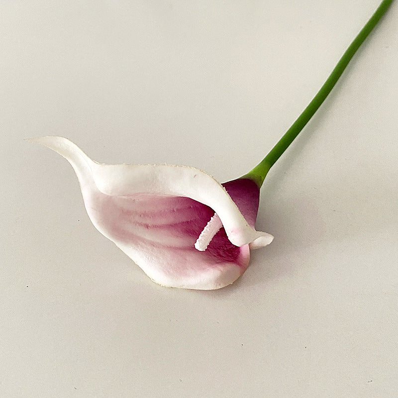 Mini PU Calla Lily Faux Flowers - Perfect for Wedding Bouquets, Home Decor, and Photography Props - Durable, Realistic Design for Lasting Beauty