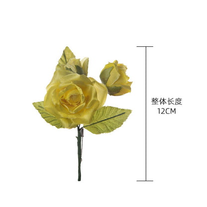 Realistic Fake Flower Decorative Brooch - Stunning Green Plant Wedding Décor in INS Style - Perfect for Events and Parties, Model MW99781