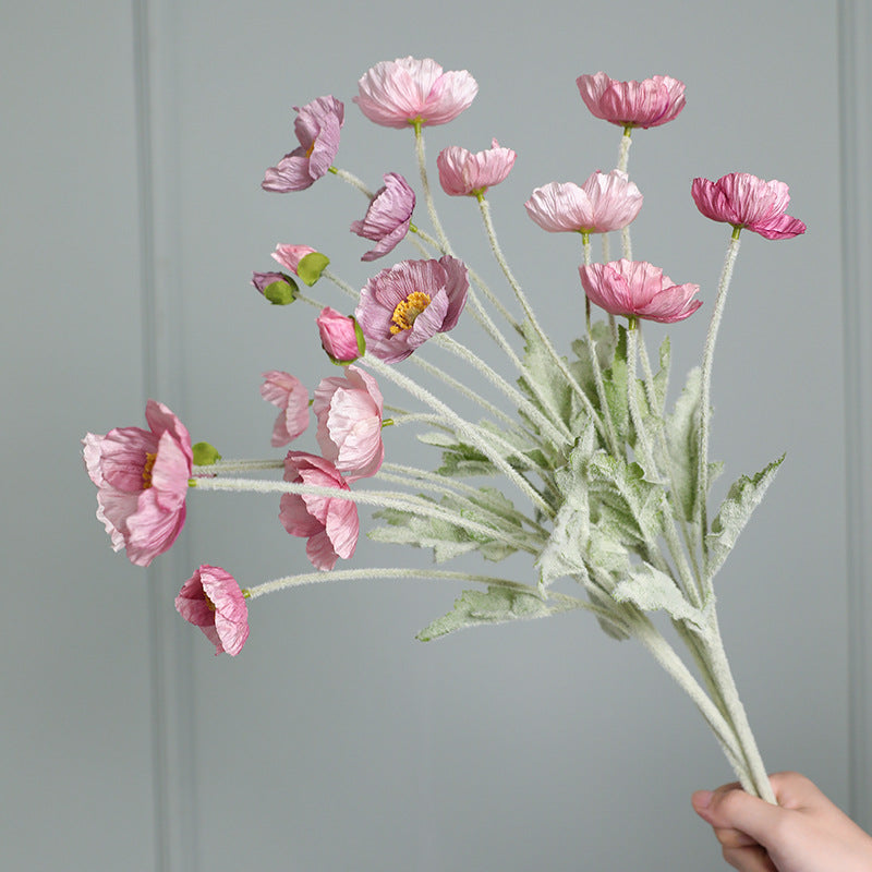 Realistic Faux Peony Decorations - 4-Headed Velvet Silk Flowers for Home, Hotel, and Wedding Décor