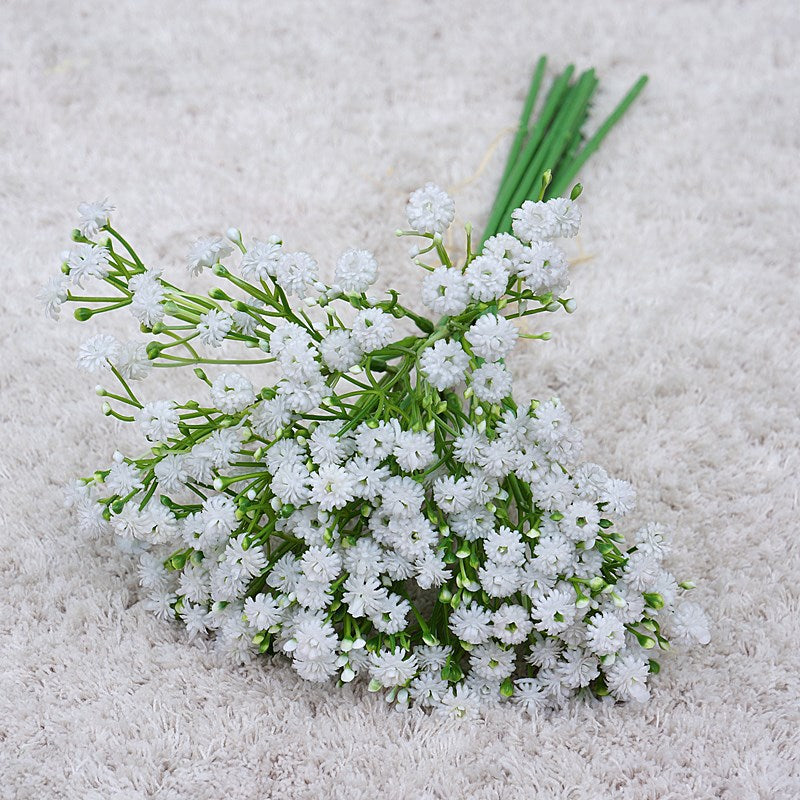 Stunning White Baby's Breath Faux Flowers - 10-Branch Soft Foam Bouquet for Home Decor, Weddings, and Event Decorations