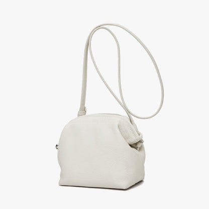 Chic and Cozy Fashion Minimalist Cloud Bag Genuine Leather Shell Bag for Women Shoulder and Crossbody Purse with Soft Touch