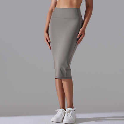 High Waisted Bodycon Midi Skirt for Women Comfortable Stretchy and Breathable Split Yoga Skirt for Casual and Athletic Wear